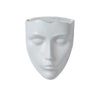 Lerpwige Artistic Face Shape Ceramic Bottle Multifunctional Wall Decoration as Housewarming Gift Anniversary or Valentine's Day Handmade Ceramic Face Flower Bottle