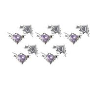 Lerpwige Bat Wings Heart Collection 10 Pieces Elegant Zircon Accessories Make Creative Keychains Accessories