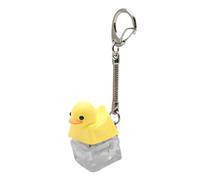 Lerpwige Beautiful Resin Duck Key Cap Stress Relief Toy Keychain Type for Keyboards Portable Sensory Desk Decoration Gift Therapeutic Duck Key for Work