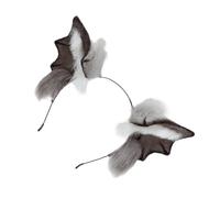 Lerpwige Bloodsucker Fashion Headband Soft Comfortable Realistic Bat Ears Accessories for Halloween Birthday Party Anime Bat Ears Headwear, White Grey, Size
