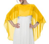 Lerpwige Breathable Evening Shoulder Wrap Slip On Scarf Multi Use Styling Capes Scarf For Wedding And Social Event The Elegant Scarf For Women Collects, yellow, One Size
