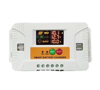 Lerpwige Bright LCD Screen Solar Charger Controller High Current Capacity Small Power Management Easy to Use for Off Living Solar Charger Controller with Colour LCD Display