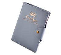 Lerpwige Budget Saving Challenge Binder 100 Day Money Container with Envelope Design for Organised Financial Goals Travel Friendly Costs Container, gray, Einheitsgröße