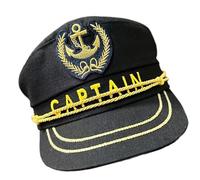Lerpwige Classical Sailors Hat For Women Adjustable Embroidered Captain Hat Cotton Halloween Role Play Costume Fashion Cotton Sailors