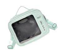 Lerpwige Clear Itabag Beautiful Shoulder Bag Pin Display Backpack Aesthetic Shoulder Bag Shoulder Bag Retro Television Messenger for Everyday Retro Television Shoulder Beautiful Itabag, Green