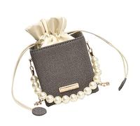 Lerpwige Contemporary Bucket Evening Bag Shoulder Bag Versatile Handbag with Removable Strap Suitable for Various Occasions, black, Eine Größe