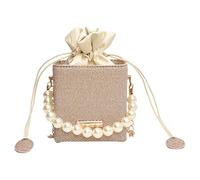 Lerpwige Contemporary Bucket Evening Bag Shoulder Bag Versatile Handbag with Removable Strap Suitable for Various Occasions, khaki, Eine Größe