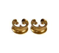 [Lerpwige] Copper Saddle U Shape Ear Plugs Double Flared Ear Gauge Earrings Stretcher Punk Style Body Jewelry Trendy Little Girl Face Accessories, 8mm, No Gemstones