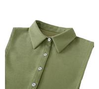 Lerpwige Corduroy Green Lapel Fake Collar Layers Removable Blouse False Collar Button Down Half Shirts Harvest Roof For Women Formal And Decent Look, a, One Size