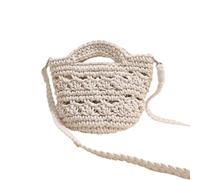 Lerpwige Cotton Crossbody Beach Bag Hollow Bag Women Girls Trendy Holiday Beach Large Capacity Versatile Travel Woven, beige, Einheitsgröße