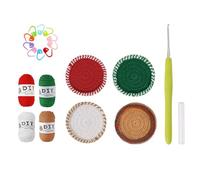 Lerpwige Crochet Sets for Christmas Coasters, Crochet Starter Sets with Crochet Hook, Stitch Markers, Knitting Accessories