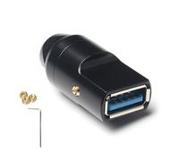 Lerpwige Customizable USB3.0 Female Socket Connector With Aluminum Alloy Shell For 6mm Cable Repair