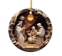 Lerpwige Delicate artistic nativity scene hanging decoration to celebrate the birth