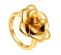Lerpwige Delicate Flower Rings Accessory Unique Flower Rose Accent Rings In 18K Gold Plating For Special Occasions High Quality Craftsmanship, As described