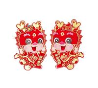 Lerpwige Door Sticker Spring Festival Door Sticker Wall Window Sticker 2024 Year Dragon Shopping Mall