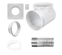 Lerpwige Dryer Vent Connection Set Tumble Connector 90 Degree Dryers Vent Hose Pressure Easy Installation Flexible Duct