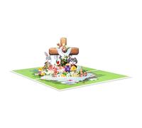 Lerpwige Easter 3D Popup Greeting Card Beautiful 3D Easters Card with Crosses and Egg Decoration for Festival Greetings