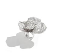 Lerpwige Elegant Rings Adjustable Rings Flower Wedding Flower Shape Dating Open Finger For Woman Man Open Alloy