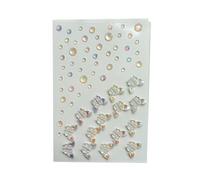 Lerpwige Facial Rhinestones Beads Sparkling Face Jewellery Beauty Diamonds Unique Make Up Enthusiasts Gemstone For Social Gatherings