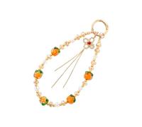 Lerpwige Fashion Bracelet Mobile Phone Lanyard Bracelet Mobile Phone Strap Elegant Colourful Beads Pendulum Part Anti-Lost Wrist Chain Jeweler Four Leaf Phone Accessories