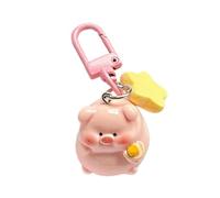 Lerpwige Fashion Cartoon Bag Charm Beautiful Resin Key Chain Adorable 3D Cartoon Pig Key Chain Judy for Girls and Students