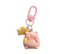 Lerpwige Fashion Cartoon Bag Charm Beautiful Resin Keychain Adorable 3D Cartoon Pig Keychain Judy for Girls and Students