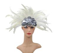 Lerpwige Fashion Feather Sequins Headband for Ladies Carnival Evening Dresses and Stage Artists Dress Up Costume Accessories
