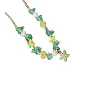 Lerpwige Fashion Shell Pendant Necklace Beaded Necklace Essential Elegant Accessory Beaded Neck Jewelry Present For Woman Girl Unique Shell Bead