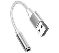 Lerpwige Fins USB Hearing Adapter Cable 3 5 mm Plug for PC Laptop Tablet Improves Noise Reductions Output USB Auditory Adapter