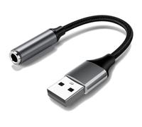 Lerpwige Floßen USB Earphone Adapter Cable 3 5 mm Male for PC, Laptop, Tablet, Improves Noise Reduction, USB Hearing Adapter Output