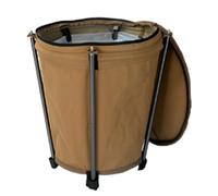 Lerpwige Folding Camping Rubbish Can Garden Bin Bag with Lid Reusable Garden Waste Bag Portable Bin Container Duration