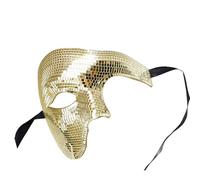 Lerpwige Glittering Metallic Half Cover for Cosplay Carnival Celebrations & Festive Stage Accessories Adult