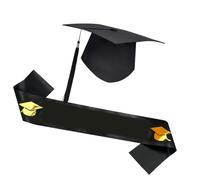 Lerpwige Graduation Caps And Graduation Sash 2025 Set For High School College Bachelors 2Pieces Congrats Grad Party Supplies Party Supplies Congrats Grad Decorations
