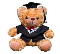 Lerpwige Graduation Theme Bear Soft Plush Toy With Degree Hat Robe Customizable Student Graduation Ceremony