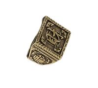 Lerpwige Handcrafted Wealth Symbol Brass Rings Distressed Metal Finish Collectible Jewelry Fashion Accessory For Retro Party Historical Charm Brass Jewelry