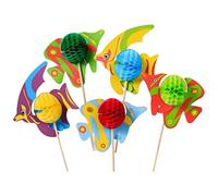 Lerpwige Hawaiian Honey Combs 50Pcs Hot Hawaiian Honey Comb with Umbrellas for Party Decorations Summer Drink Colorful BBQ Accessories