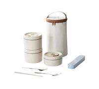 Lerpwige High Quality Bentos Set Made of Stainless Steel with 4 Compartments Induction and Dishwasher Safe Leak-Proof Microwave Safe Lunch Box Set