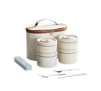 Lerpwige High Quality Bentos Set Made of Stainless Steel with 4 Compartments Induction and Dishwasher Safe Leak-Proof Microwave Safe Lunch Box Set