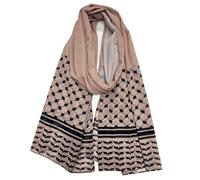 Lerpwige Hijab Khimar Women Headwear Hijab Dustproof Keffiyeh Headwear Headwear Headwear Arab Turban Scarf, Brown Line, One size