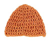 Lerpwige Hollowout Crochet Edge Hat, Simple Skull, Breathable, for Winter, Fashion, Hair Net, Sleep Headwear, Knitted Cap for Special Occasions, Turmeric, One Size