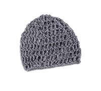 Lerpwige Hollowout Crochet Edge Hat, Simple Skull, Breathable, for Winter, Fashion, Hair Net, Sleep Headwear, Knitted Cap for Special Occasions, gray, One Size