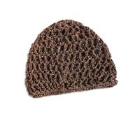 Lerpwige Hollowout Crochet Edge Hat, Simple Skull, Breathable, for Winter, Fashion, Hair Net, Sleep Headwear, Knitted Cap for Special Occasions, Coffee colour, One Size