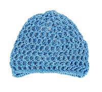 Lerpwige Hollowout Crochet Edge Hat, Simple Skull, Breathable, for Winter, Fashion, Hair Net, Sleep Headwear, Knitted Cap for Special Occasions, light blue, One Size