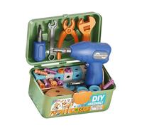 Lerpwige Kids Portable Workshop Tool Set With Realistic Screw Assembly STEM Learning Toy For Early Childhood Development Ages 3+ Educational Building Dolls