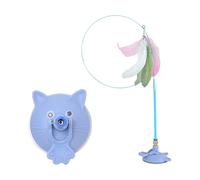 Lerpwige Kitten Training Magic Wand Heavy Duty Suction Cup Base Long Elastic Steel Wire for Active Play Pet Toy Interactive Toy for