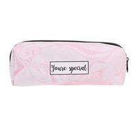 Lerpwige Large Capacity Leather Pen Bag Cosmetic Organiser Pocket Desk Organiser for Case Office Travel Area Pencil Case for Children Plastic Box, b