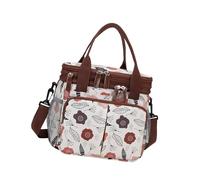 Lerpwige Large Capacity Mom Bag Print Pattern Nappy Splash Proof Crossbody Travel Storage Shoulder Handbag Splash Mother Bag, Branches