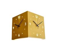 Lerpwige Light Double Sided Wall Clock Corner Mounted Battery Operated for Home Decor Decorative Wall Clocks Battery Operated for Living Room