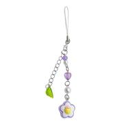 Lerpwige Love Heart Flowers Beads Phone Pendant Accessory Sturdy