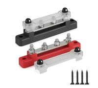Lerpwige Marine Terminals 12V 250A Power Distribution Block 48V 150A 4-Sten Level 1/4 Battery Terminals for Boat Automotive